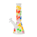 O 10" 3D Love Mushroom Design Glass Beaker Bong