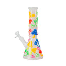 O 10" 3D Love Mushroom Design Glass Beaker Bong