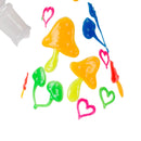O 10" 3D Love Mushroom Design Glass Beaker Bong