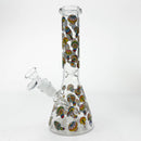 O 10" Cartoon Mushroom Design Glass Beaker Bong – Glow in the Dark