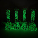 O 10" Cartoon Mushroom Design Glass Beaker Bong – Glow in the Dark