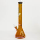 O 18" 7mm Glass Beaker Bong with Monroe Design and Ice Catcher