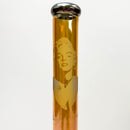 O 18" 7mm Glass Beaker Bong with Monroe Design and Ice Catcher