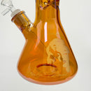 O 18" 7mm Glass Beaker Bong with Monroe Design and Ice Catcher