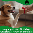 MJ the Marijuana Leaf - Squeaky Dog Toy - Shelf-Sitter Plushie - 13" For Pet PAW:20