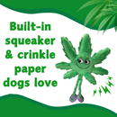 Mary Jane the Marijuana Leaf - Squeaky Dog Toy & Shelf-Sitter Plushie - 13" For Pet PAW:20
