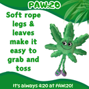 Mary Jane the Marijuana Leaf - Squeaky Dog Toy & Shelf-Sitter Plushie - 13" For Pet PAW:20