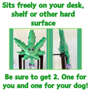 Mary Jane the Marijuana Leaf - Squeaky Dog Toy & Shelf-Sitter Plushie - 13" For Pet PAW:20