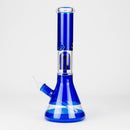 FOGGX | 14" Colored Glass Water Pipe with Percolator [FTLL09] Glass Bong LEHIGH WHOLESALE