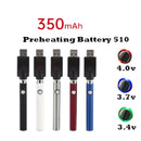 Vertex Slim Variable Voltage 510 Battery (350mAh) 510 Battery Super Supplys Inc