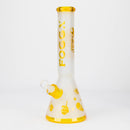 FOGGX | 14" Sandblasted Frosted Small Skull Beaker Glass Water Pipe – 7mm Thick [FT1649ATS] Glass Bong LEHIGH WHOLESALE Yellow