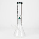 FOGGX | 14" Glass Water Pipe with Percolator [FT187] Glass Bong LEHIGH WHOLESALE Teal