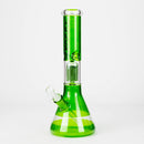 FOGGX | 14" Colored Glass Water Pipe with Percolator [FTLL09] Glass Bong LEHIGH WHOLESALE Green