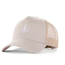 High-Crown 5-Panel Mesh Trucker Cap-Beige Hat & Toque Super Supplys Inc