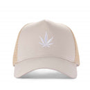 High-Crown 5-Panel Mesh Trucker Cap-Beige Hat & Toque Super Supplys Inc