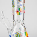 10" Glass Beaker Bong – Lollipops Design (Glow in the Dark) Glass Bong 777 Smoke
