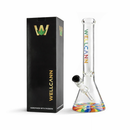 WELLCANN | 15" Heavy Duty Thick Base Beaker Rainbow Glass Bong Super Supplys Inc