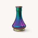 18" Dual-Hose Iridescent Glass Hookah Hookah Super Supplys Inc