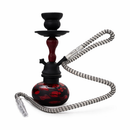 10" Monochrome Glass Hookah Set Hookah Super Supplys Inc Red