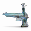 Fortune | 8″ Desert Eagle Electroplated Waterpipe Glass Bong Fortune Iridescent Blue