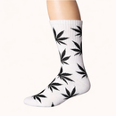 Leaf Print Crew Socks – 12 Pair Pack (6 Assorted Colors) Unisex Long Socks Footwear Super Supplys Inc