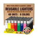 Clipper | CP11 Classic Reusable Lighters - Display of 48 Lighter Super Supplys Inc