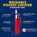 Clipper | CP11 Classic Reusable Lighters - Display of 48 Lighter Super Supplys Inc