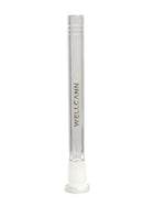 Wellcann | 6"Colored Glass Downstems With Gold Logo Downstem · Bowlstem Super Supplys Inc Clear