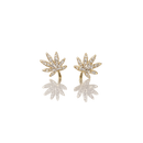 18K GOLD CANNABIS LEAF EARRING Jewelry The Kush Girls