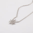 SILVER CANNABIS LEAF NECKLACE Jewelry The Kush Girls