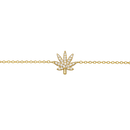 18K GOLD CANNABIS LEAF BRACELET Jewelry The Kush Girls