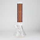 Z14" Glass Bong with Mosaic Art Design - 7mm Thick Glass Bong 777 Smoke Red (Amber)
