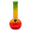 7" Rasta Colored Cylindrical Medium Glass Bong Glass Bong Maple Craft Inc
