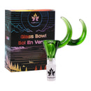 Maple Glass | Double Dizzy Horn Bowl 14mm Bowl · Popper Maple Craft Inc