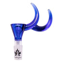 Maple Glass | Double Dizzy Horn Bowl 14mm Bowl · Popper Maple Craft Inc Blue