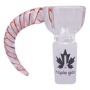 Maple Glass | Wave Horn Bowl 14mm Bowl · Popper Maple Craft Inc Red