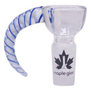 Maple Glass | Wave Horn Bowl 14mm Bowl · Popper Maple Craft Inc Blue