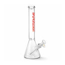 Fortune | 14" Beaker Glass Bong 5mm Glass Bong Fortune Red
