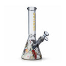 Fortune | 10" Colored 5mm Mushroom Beaker Glass Bong Fortune Transparent Black