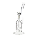 Pure Glass | 6.5" Arrow Perc Bubbler 10mm Clear Glass Rig PINNACLE DISTRIBUTORS INC.