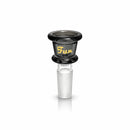 Fortune | Gold Logo 14mm Heavy Duty Glass Bowl Piece Bowl · Popper Fortune Transparent Black