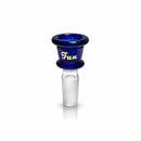 Fortune | Gold Logo 14mm Heavy Duty Glass Bowl Piece Bowl · Popper Fortune Blue