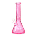 12.5” Diamond Beaker Bong – 7mm Thick Glass w/ Gift Box Glass Bong Super Supplys Inc Pink