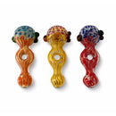 5” Artistic Double Glass Hand Pipe-Assorted Color Glass Pipe Super Supplys Inc