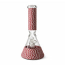 Braided Grip 12.5” 7mm Beaker Bong Glass Bong Super Supplys Inc Red