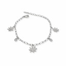 SILVER CANNABIS CHARMED BRACELET Jewelry The Kush Girls