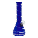 7" Colored Ribbon Mini Glass Bong - New Glass Bong Maple Craft Inc Blue