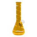 7" Colored Ribbon Mini Glass Bong - New Glass Bong Maple Craft Inc Yellow