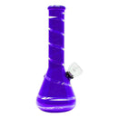 7" Colored Ribbon Mini Glass Bong - New Glass Bong Maple Craft Inc Purple