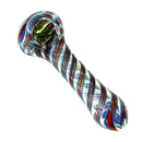 4-1/2" Fusion Spin Spoon Glass Pipe-2CT Assorted Glass Pipe Super Supplys Inc